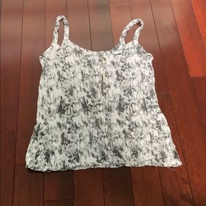 Volcom black and white button front tank (size S)